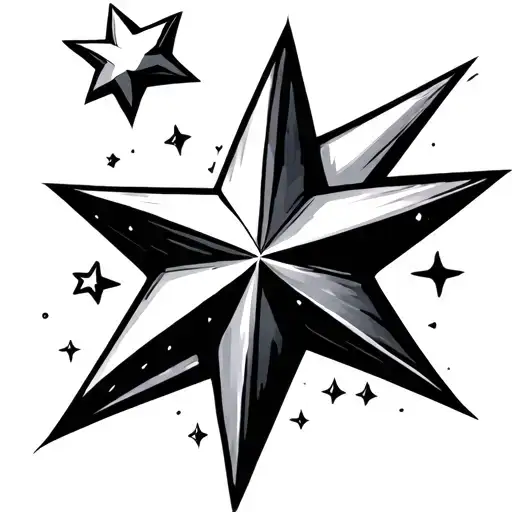 Shooting Star tattoo design idea