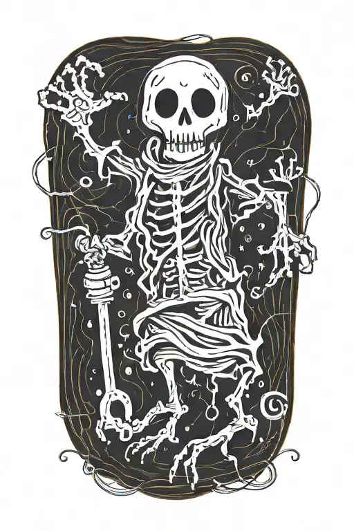 halloween ghost tattoo design idea