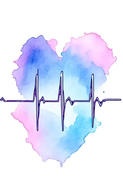 ecg heartbeat tattoo design idea