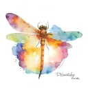 Dragonfly, Semicolon and Hope written tattoo design idea