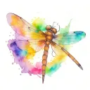 Dragonfly, Semicolon and Hope written tattoo design idea