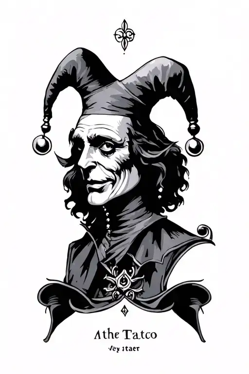 Jester tarot card tattoo design idea