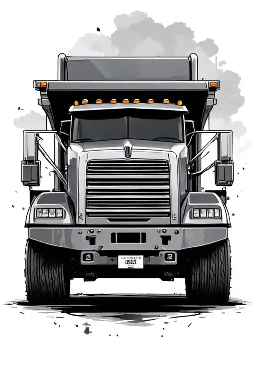 Valenzuela with dump truck tattoo design idea