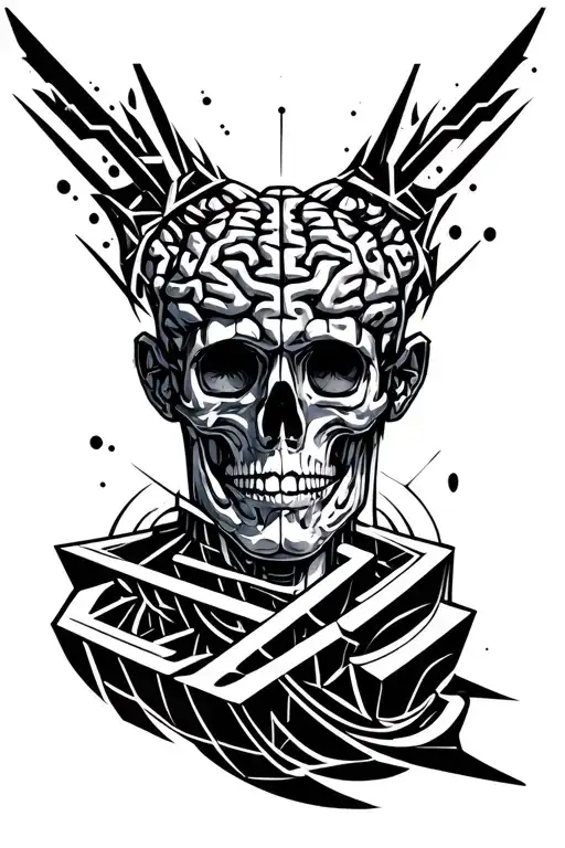 adhd brain tattoo design idea