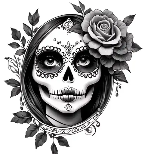 The Catrina Cameo tattoo design idea