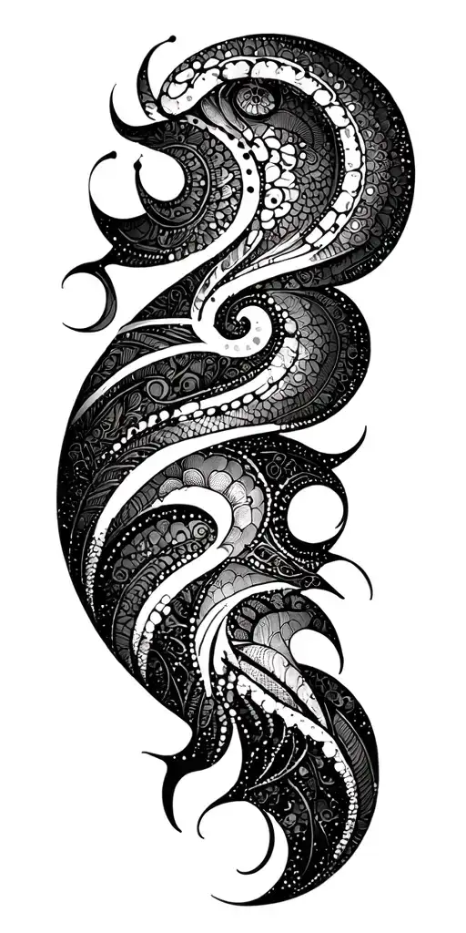 tribal tattoo with extreme faded colours tattoo design idea