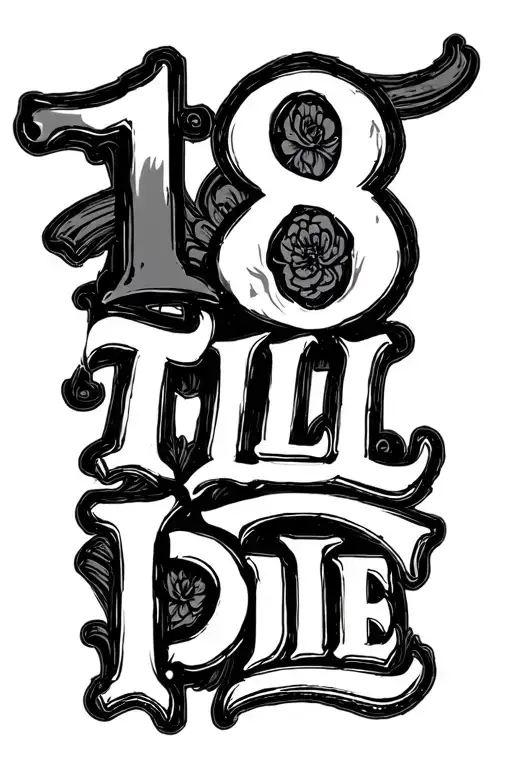 "18 Till I Die" guns n roses tattoo design idea