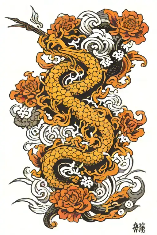 create a tattoo stencil that says "Impose His Will" in mandarin tattoo design idea