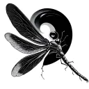 Semicolon Dragonfly tattoo design idea