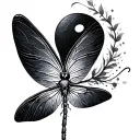 Semicolon Dragonfly tattoo design idea