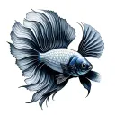 betta fish tattoo design idea