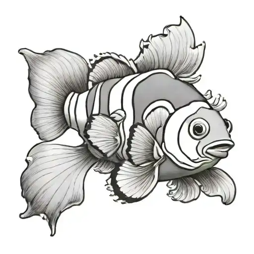 Clownfish tattoo design idea