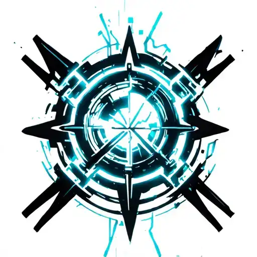 t cyber sigilism random shape made tattoo design idea