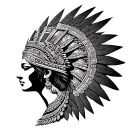 Central Figure of Coatlicue: The goddess could be shown as a large, symmetrical image across the chest. You could includ tattoo design idea