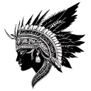 Central Figure of Coatlicue: The goddess could be shown as a large, symmetrical image across the chest. You could includ tattoo design idea