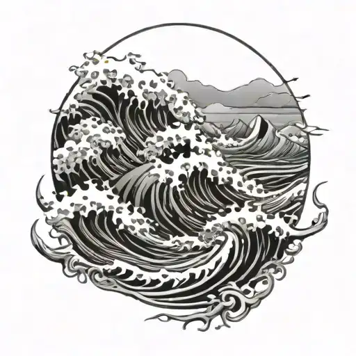 gran canaria tsunami tattoo design idea