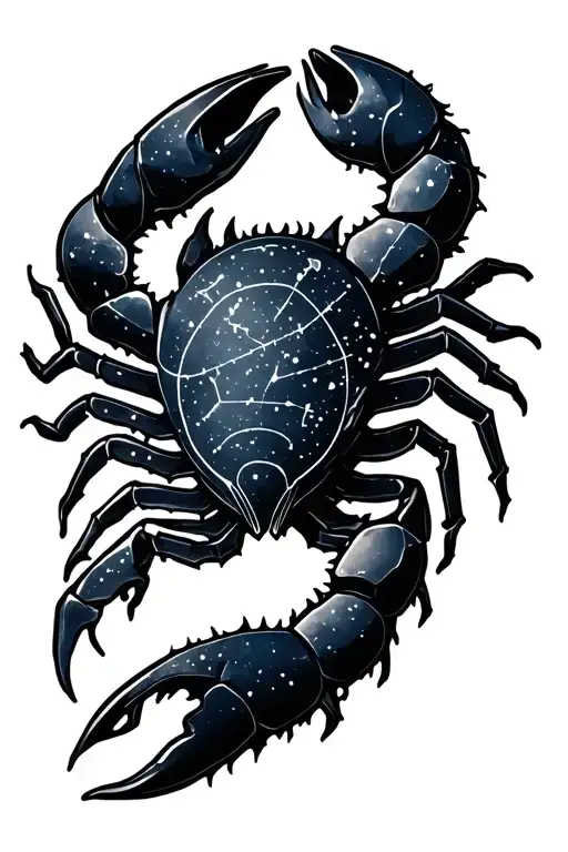 zodiac sign scorpio and gemini with the constellation virgo tattoo design idea