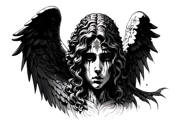 weeping angel tattoo design idea