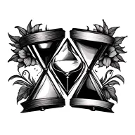 hourglass triangle tattoo design idea