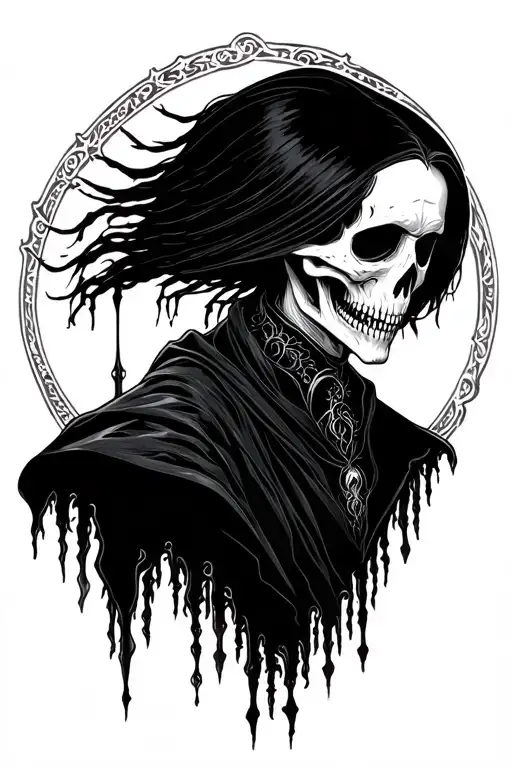 Harry Potter death eater tattoo design idea