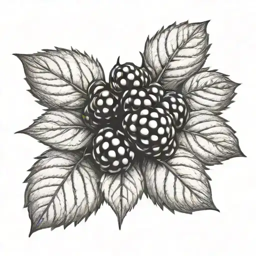Blackberry tattoo design idea