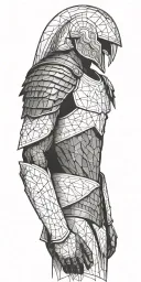 gladiator armor tattoo design idea