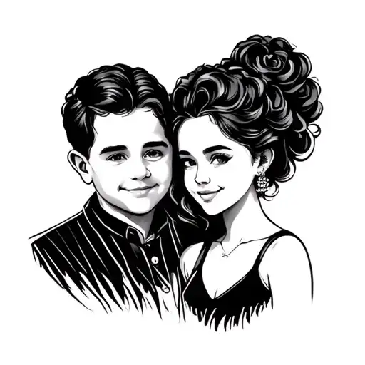 Family 1 Nino 1 Nina Dad and Mama tattoo design idea