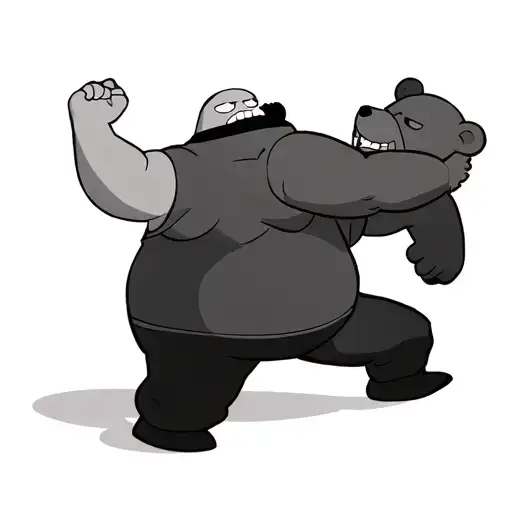 peter from family guy fighting ted  tattoo design idea