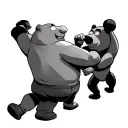 peter from family guy fighting ted  tattoo design idea