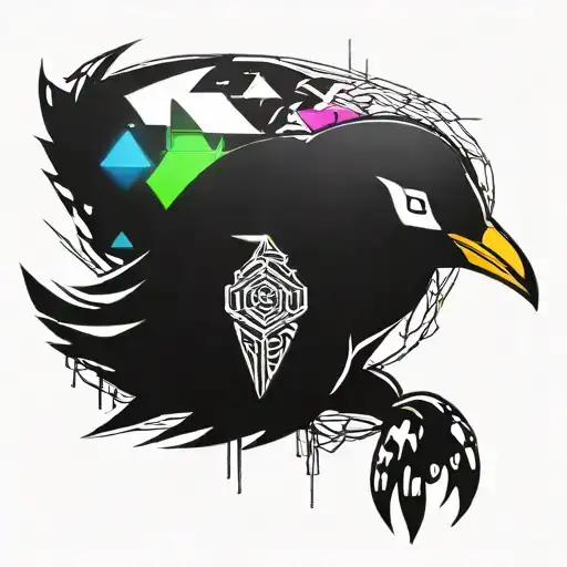 tux penguin mixed with 40k dreadnaught tattoo design idea