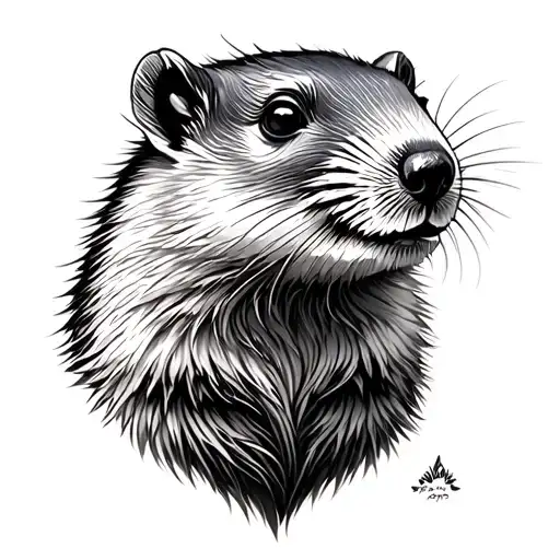 Marmot tattoo design idea