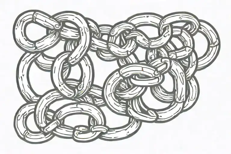 chain links tattoo design idea
