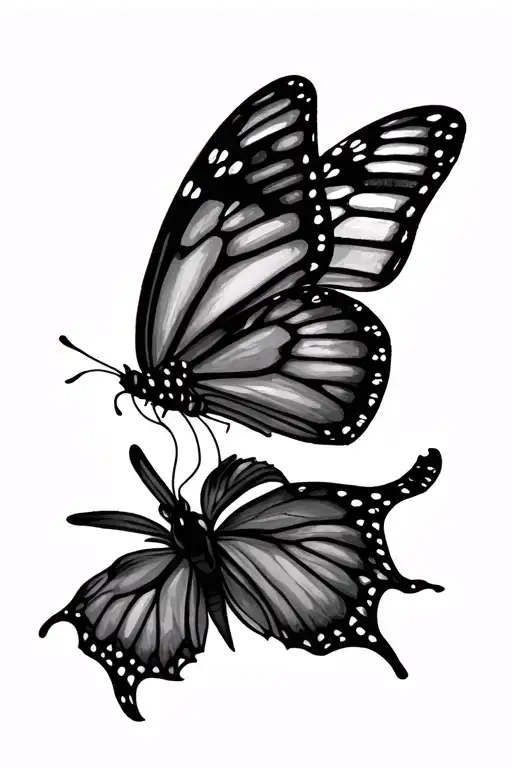 "happiness is a butterfly" tattoo design idea