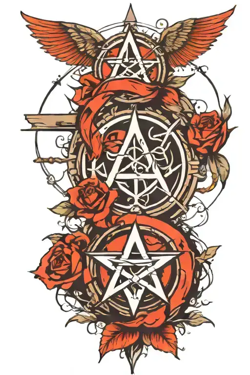 some of anarchy symbol tattoo design idea