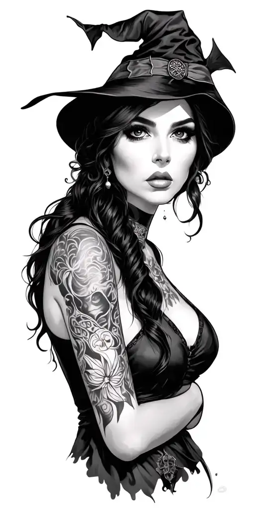 witchy and punchy tattoo design idea