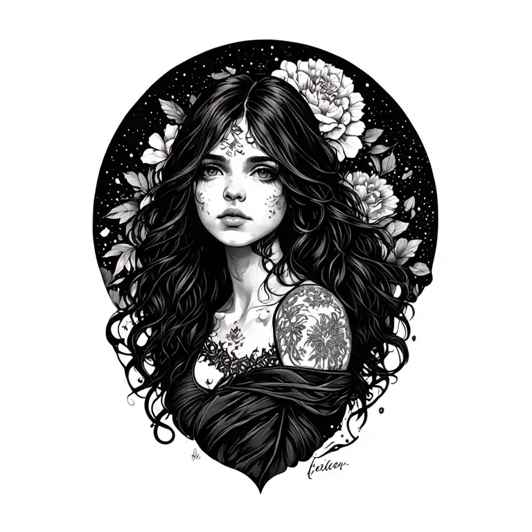 Girl soul leaving from mens body, meaning you are going to miss her. tattoo design idea