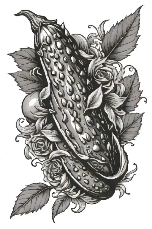 Pickle tattoo design idea