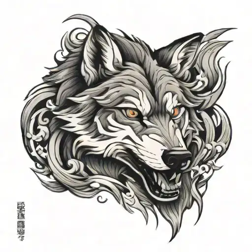 black and grey wolf outer forearm tattoo showing movement small tattoo design idea