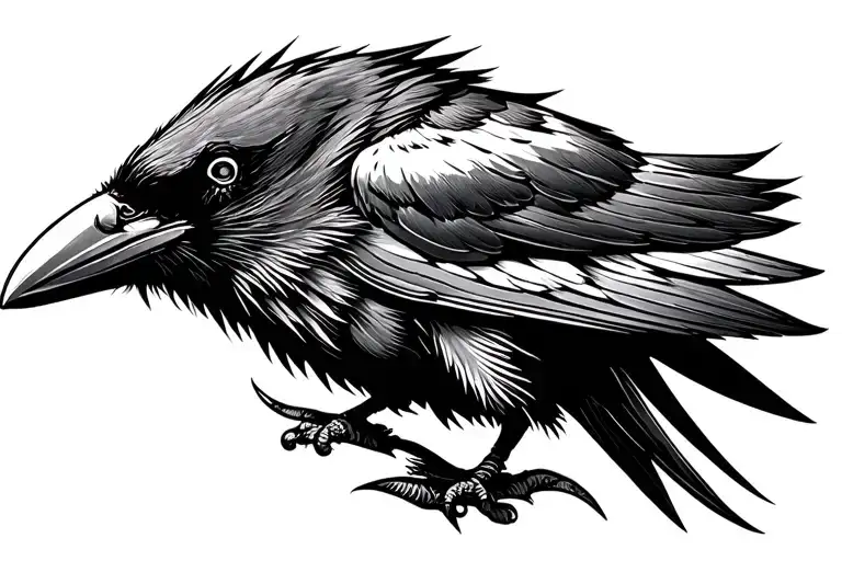 Alaska Native Raven tattoo design idea