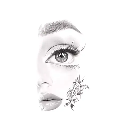 diana eyebrow tattoo design idea