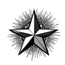 texas star tattoo design idea
