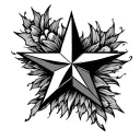 texas star tattoo design idea
