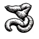 simple cashew nut tattoo design idea