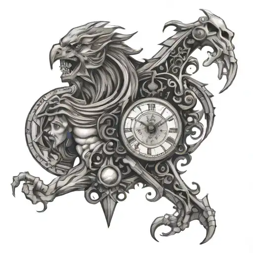 Chronos and Kairos tattoo design idea
