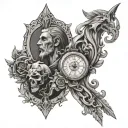 Chronos and Kairos tattoo design idea