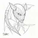 Stalker 2 theme sketch tattoo design idea