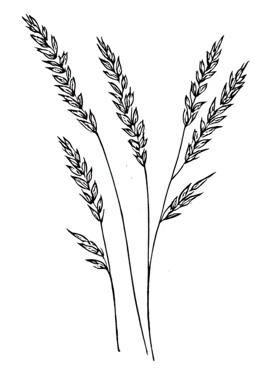 rice plant tattoo design idea