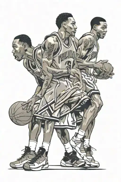 Scottie Pippen and Dennis rodman tattoo design idea