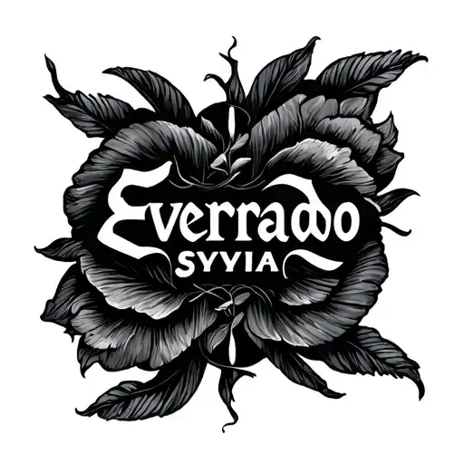 "Everardo Sylvia " Two Word Ambigram Generator tattoo design idea