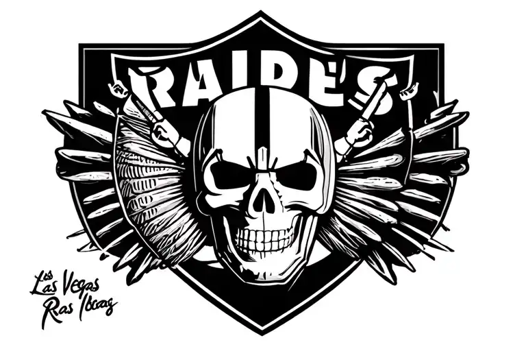 Las Vegas Raiders logo tattoo design idea